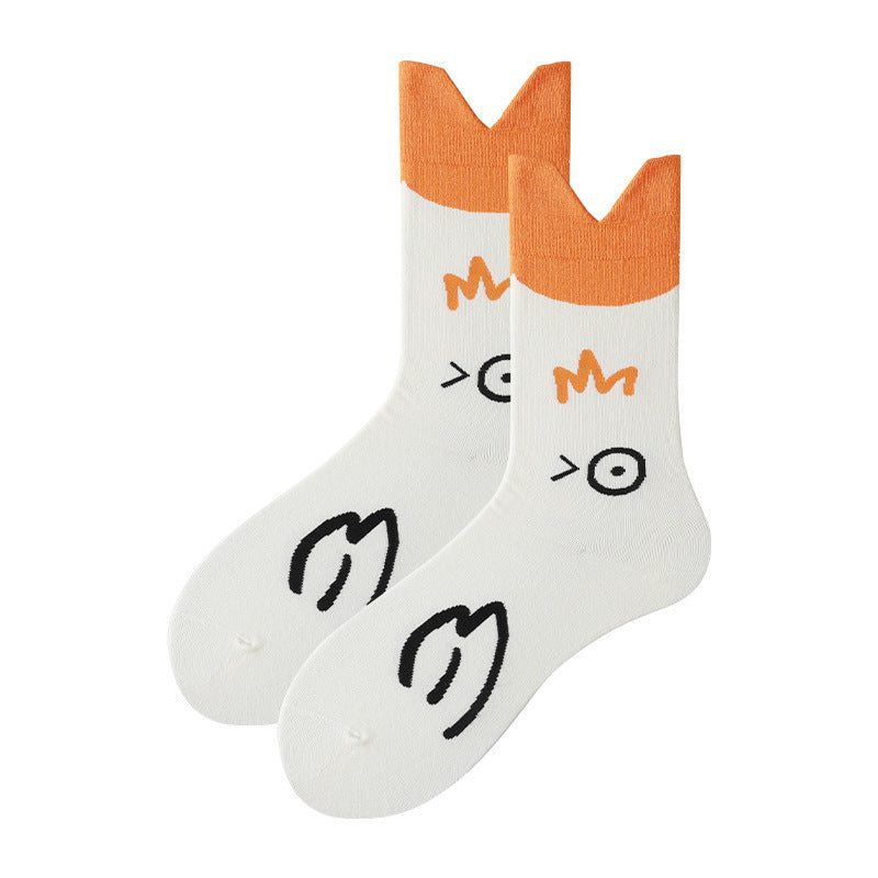 Creative three-dimensional duck female tide socks