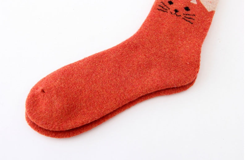 Cartoon Cotton Socks Wild Warm Thick Winter Wool