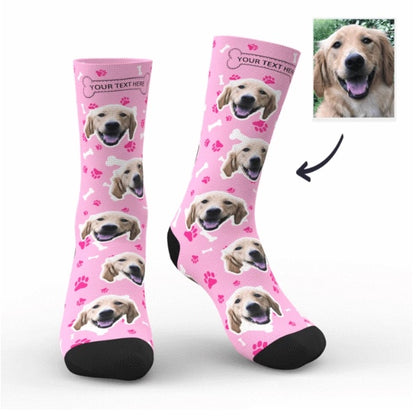 Pet head print socks