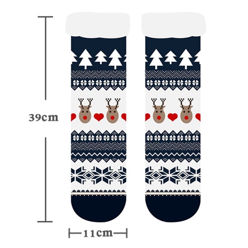 Christmas socks female autumn and winter tube floor socks