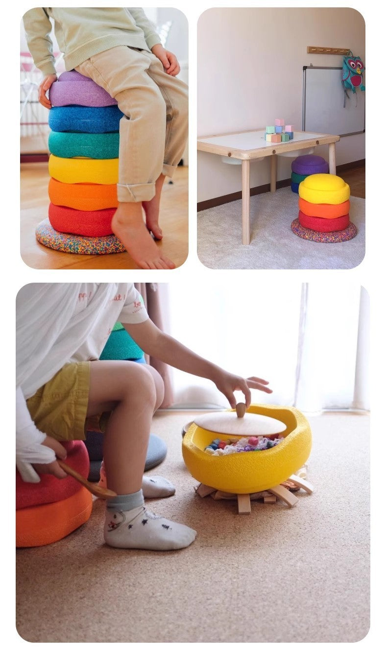 Rainbow River Crossing Stone Children&