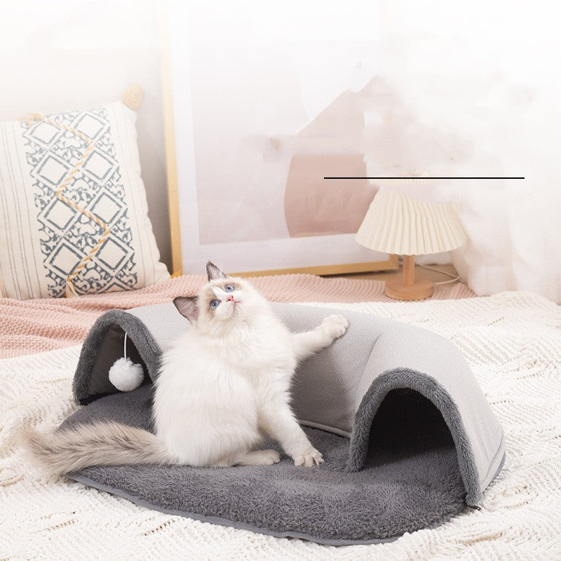 Autumn And Winter Cat Nest Cat Tunnel Plush