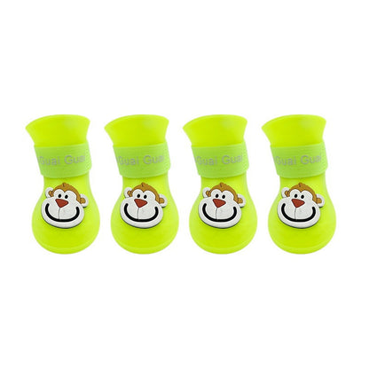 Cartoon Pet Boots Silicone Waterproof Non-slip Soft Bottom Summer Cat Supplies