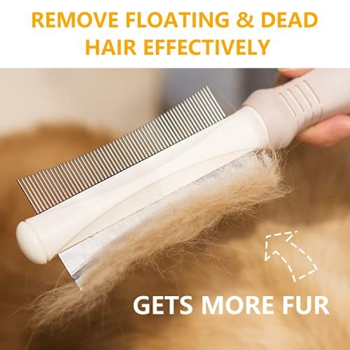 2 In 1 Dog Cat Deshedding Brush Grooming Comb Double Sided Professional Brush For Short Medium Or Long Hair Effectively Remove Dead Floating Hair