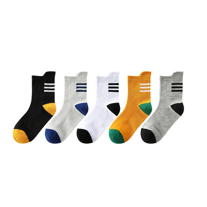 Student Socks Combed Cotton Socks Mid Tube Mesh