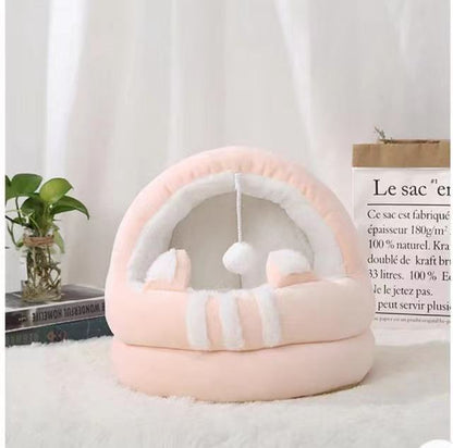 Cat Nest Bed Semi-Enclosed Cat Nest House  Cool Summer Haven