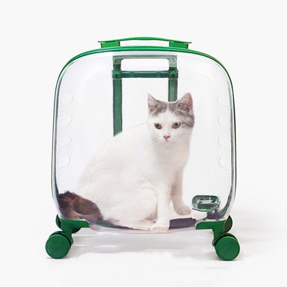 Cat Bag Portable Pet Trolley Bag Space Capsule Transparent Cat Luggage