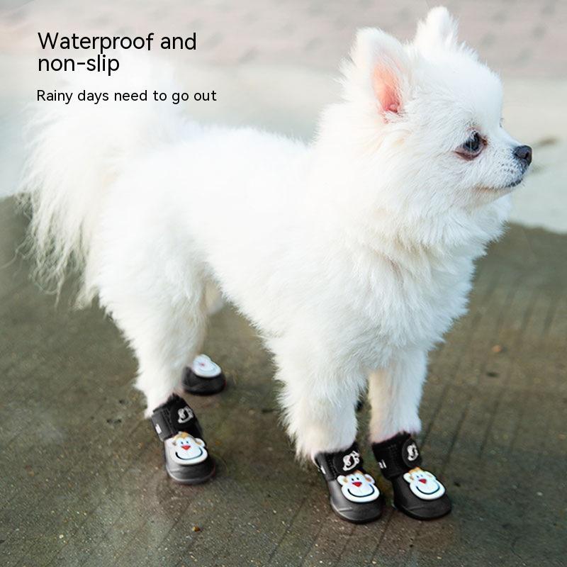 Cartoon Pet Boots Silicone Waterproof Non-slip Soft Bottom Summer Cat Supplies