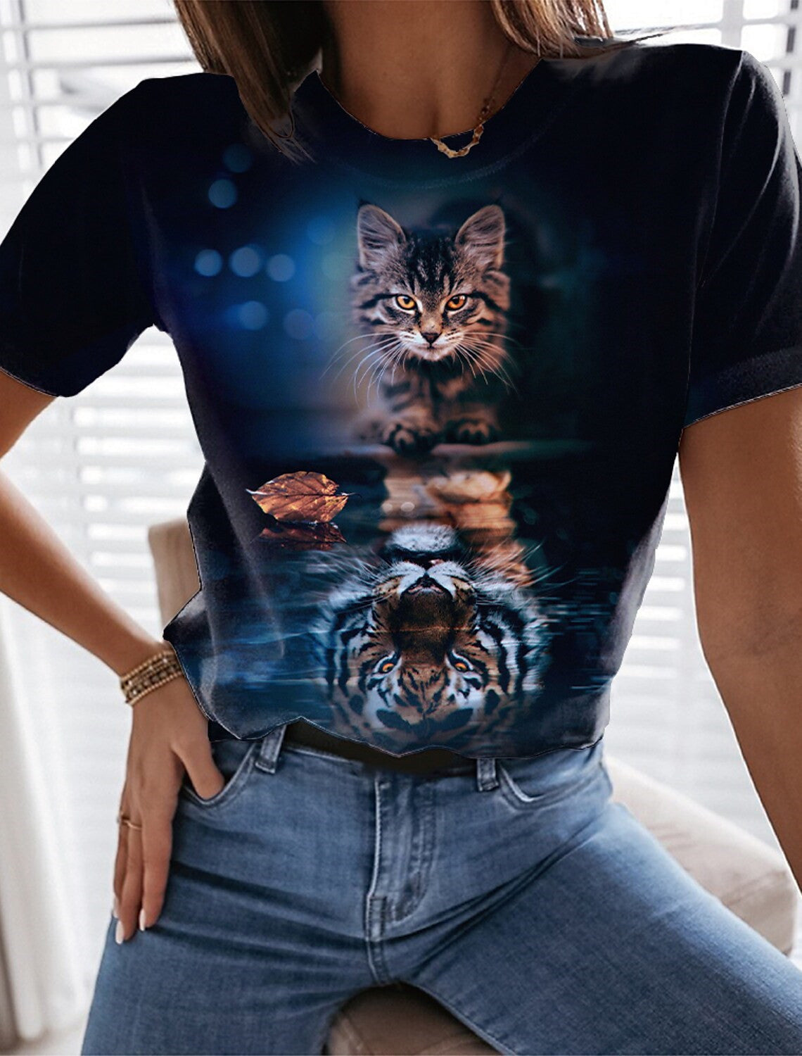 Fashion Cat Printing Women&