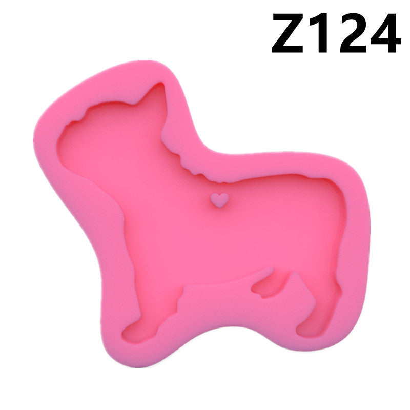 Dog Mirror Silicone Keychain Mold