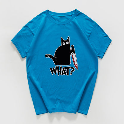 Cat knives print T-shirt