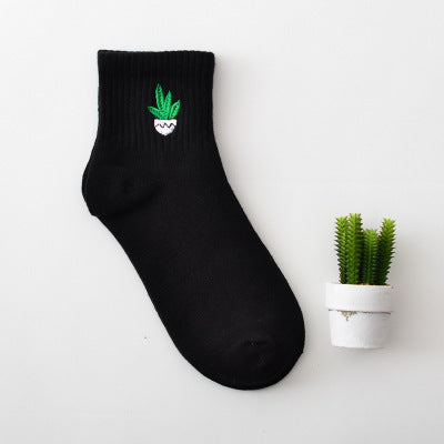 Cartoon embroidery socks