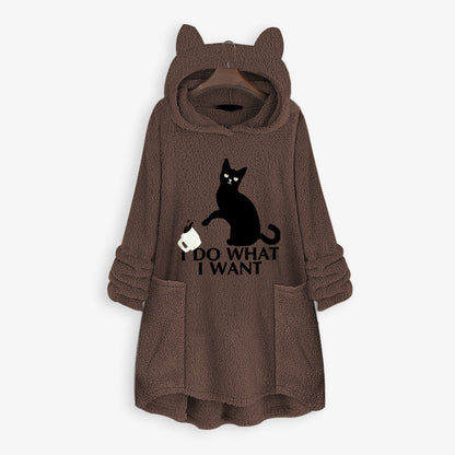 Cat hooded hoodie