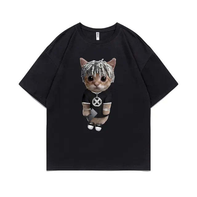 El Gato Meme Sad Crying Cat Short Sleeve