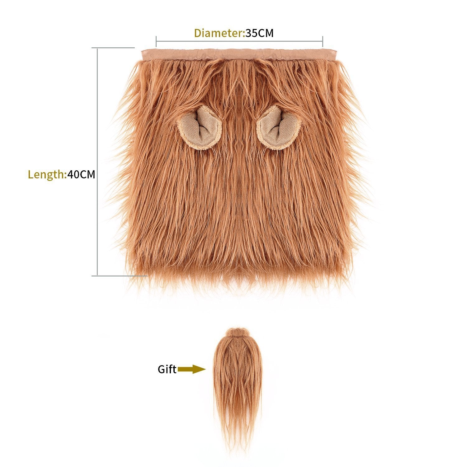 New Halloween Pet Wig Funny Lion Head Suit