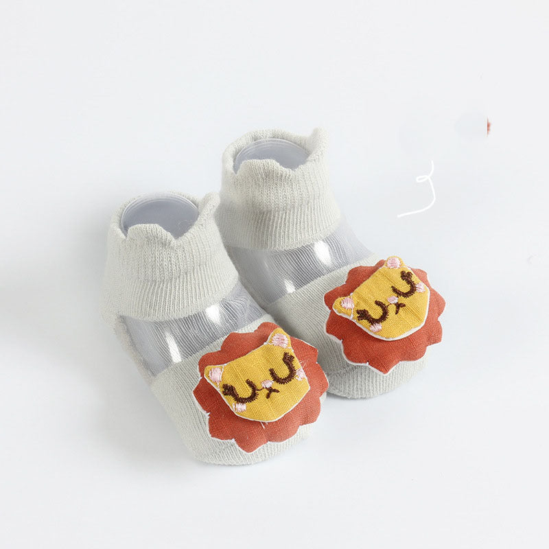 Cute Hollow Cartoon Animal Head Baby Socks