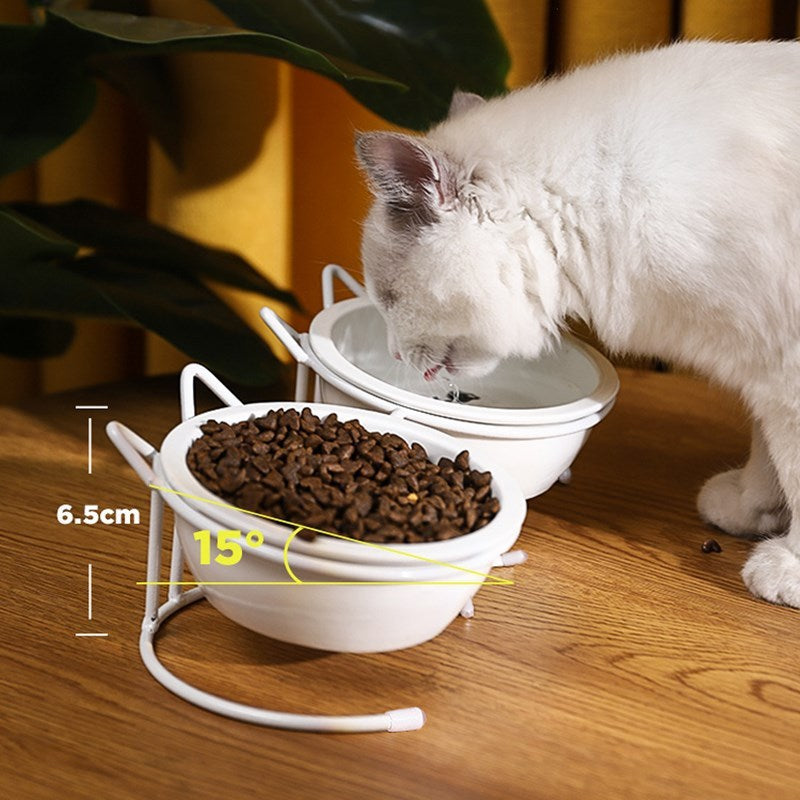 Cat Bowl Ceramic Cat Food Bowl Protects The Cervical Spine