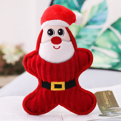 Santa Penguin Snowman Pet Molar Doll Pet Doll Plush Pet Toy