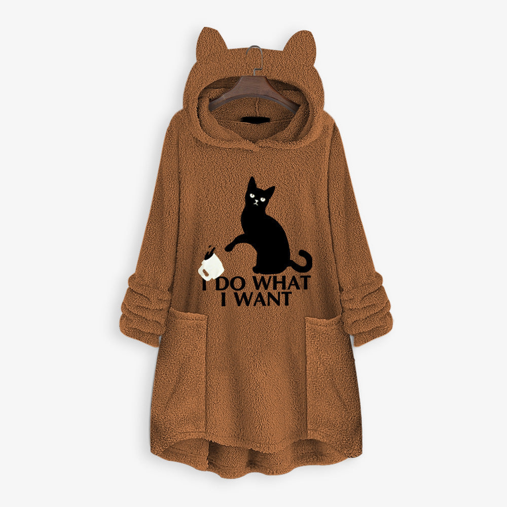 Cat hooded hoodie