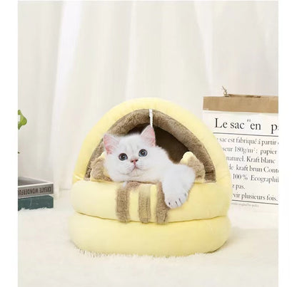 Cat Nest Bed Semi-Enclosed Cat Nest House  Cool Summer Haven