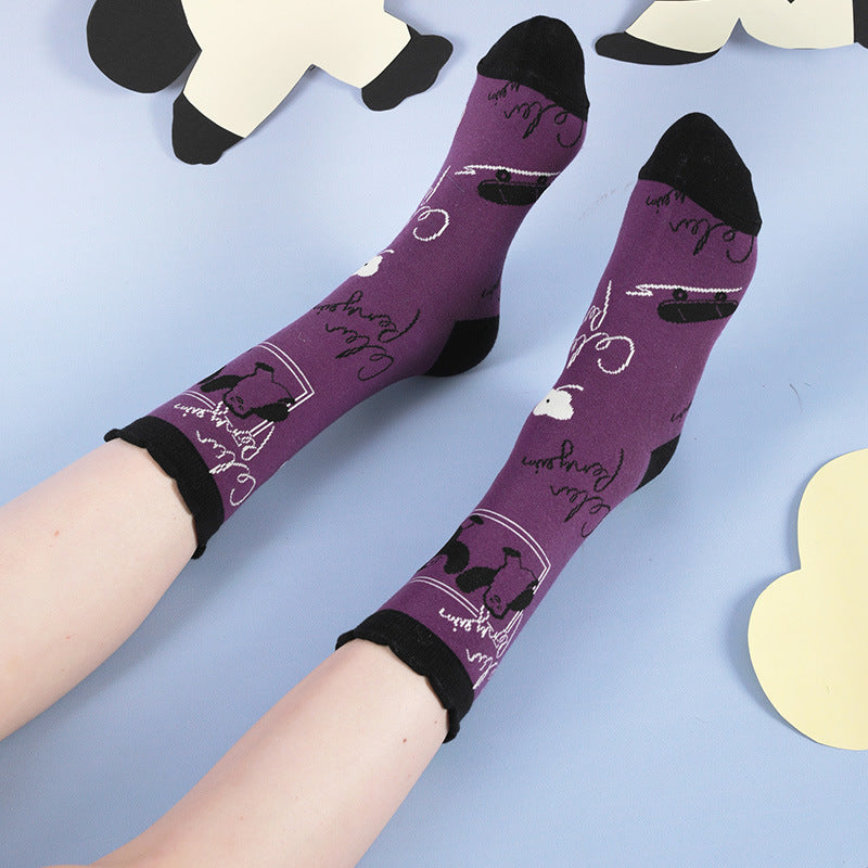 Cute Socks Trend Animal Penguin Illustration