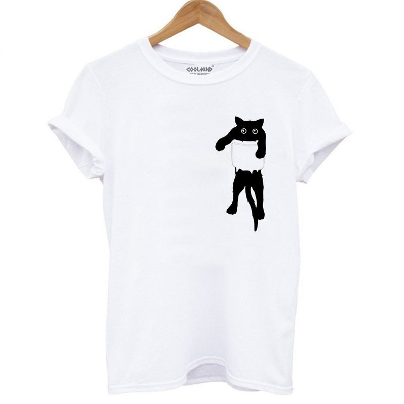 Cat T-shirt with short sleeves