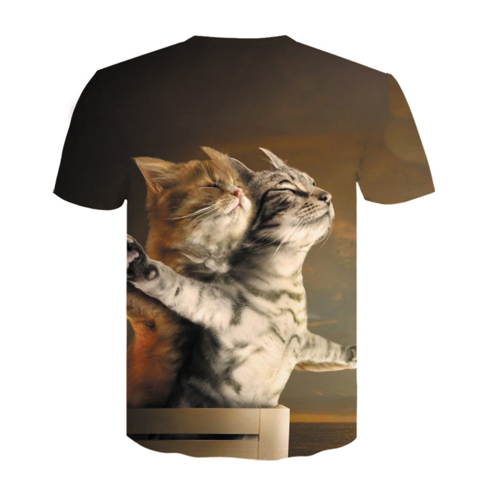 Titanic cat couple short sleeve