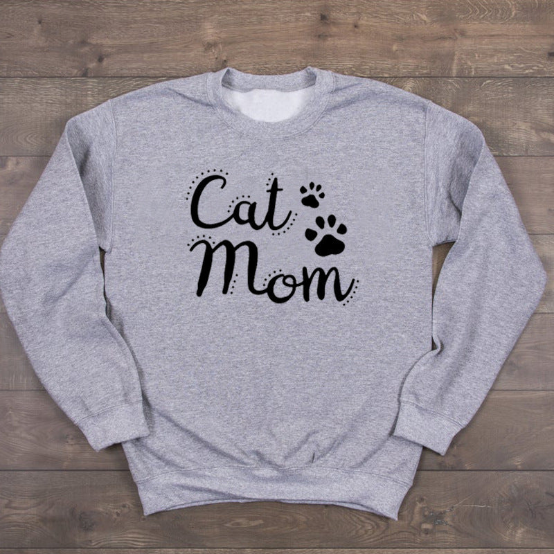 Cat cat paw print lady sweater