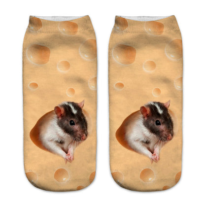 Cute Cat Pattern Digital Printing Socks