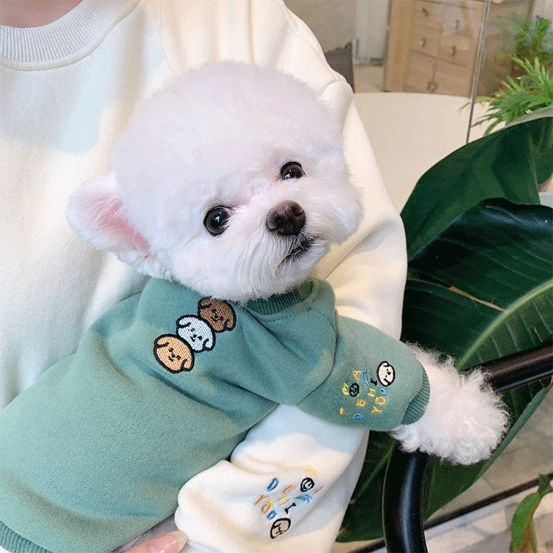 Parent-child Wear Sweater Autumn And Winter Pet Dog Small Dog Clothes Winter