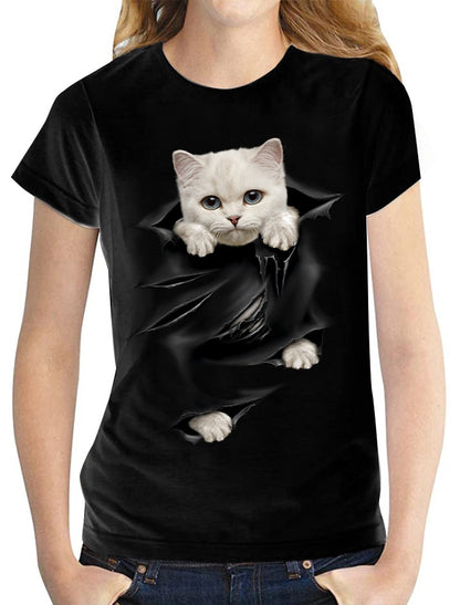 Fashion Cat Printing Women&