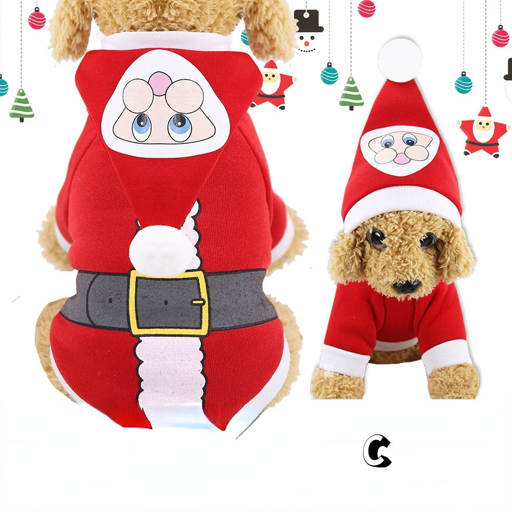 Christmas Pet Supplies Clothes Cat Cotton Clothes