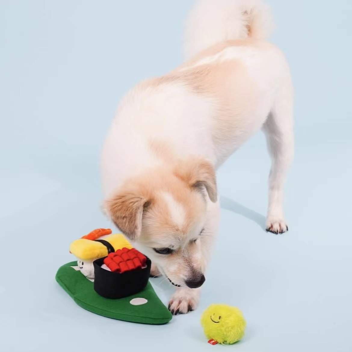 Cute Sniffing And Vocal Dog Takoyaki Sushi-shaped Pet Toy