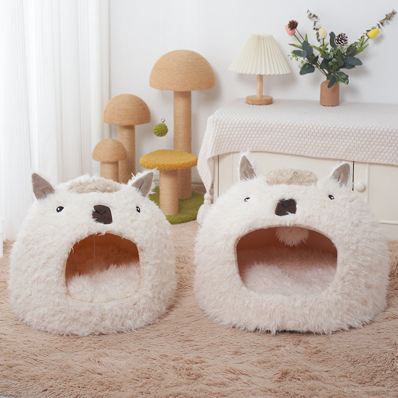 Cat Kennel Dog Kennel Pet Cushion Bed Cat Winter Warm Supplies