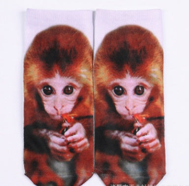 3D Socks European And American Personality Harajuku Socks Printing Socks Cartoon Animal