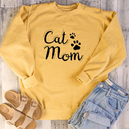 Cat cat paw print lady sweater