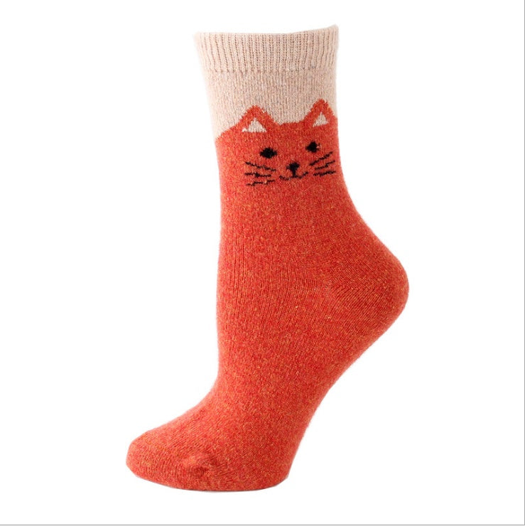 Cartoon Cotton Socks Wild Warm Thick Winter Wool