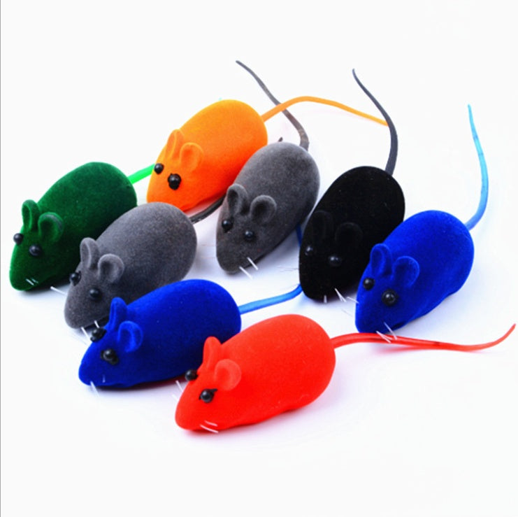 Realistic Pet Flocking Vocal Mouse Toy Flocking