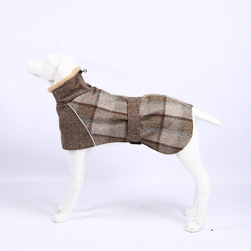 Wool plaid pet clothes