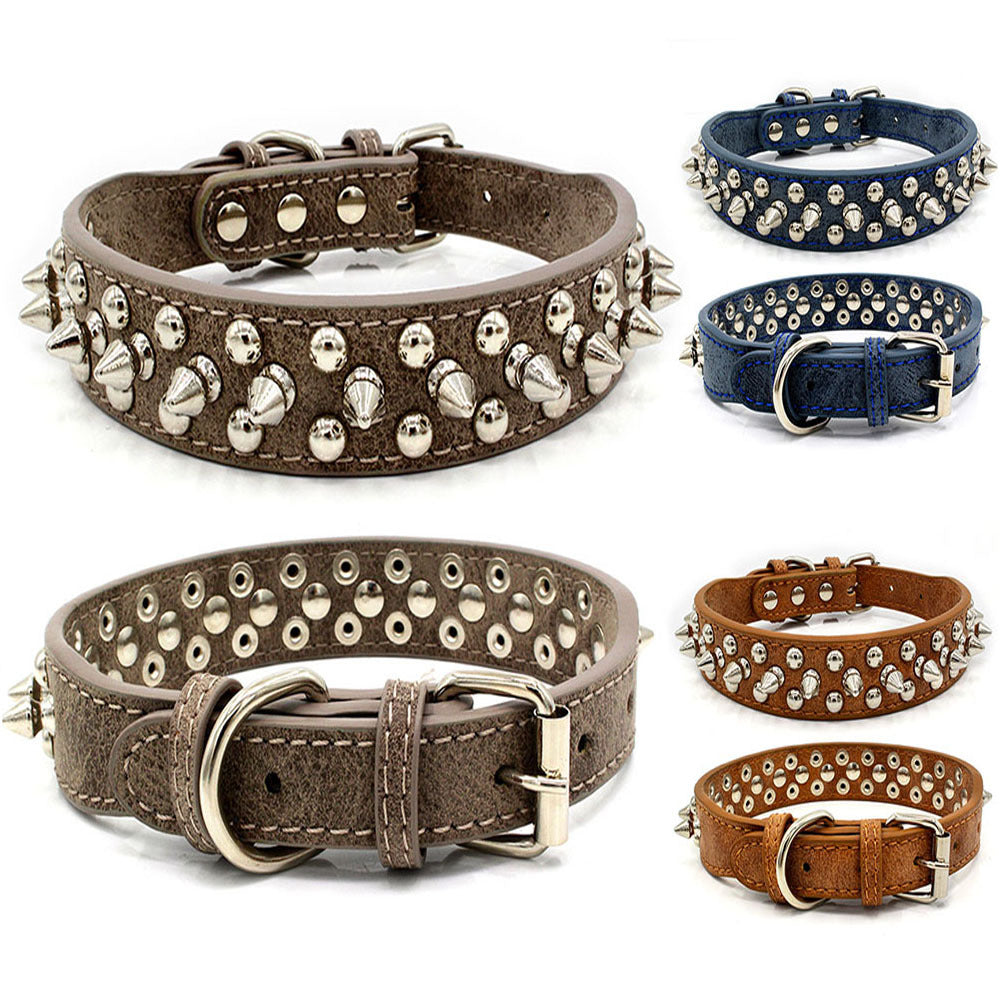 Rivet pet collar