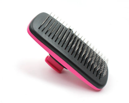 Curly Dog Hair Removal Comb Grooming Brush Stainless Steel Cats Combs Automatic Non-Slip Brush For Dog Cat Pet Cleaning Supplies