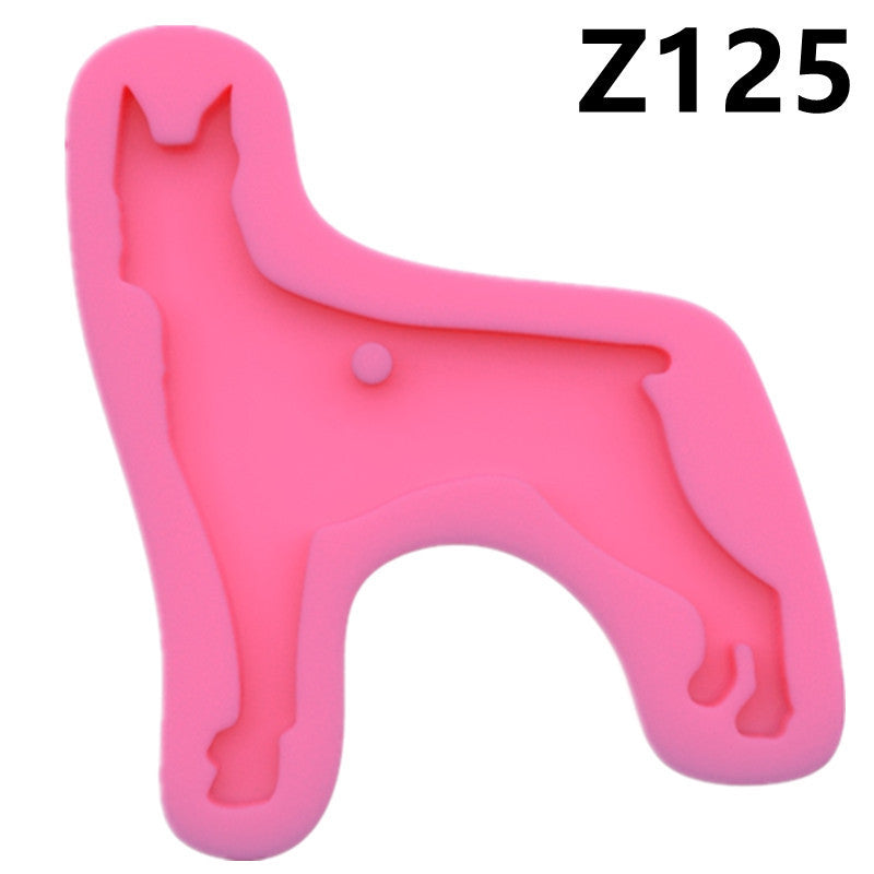 Dog Mirror Silicone Keychain Mold