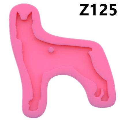 Dog Mirror Silicone Keychain Mold