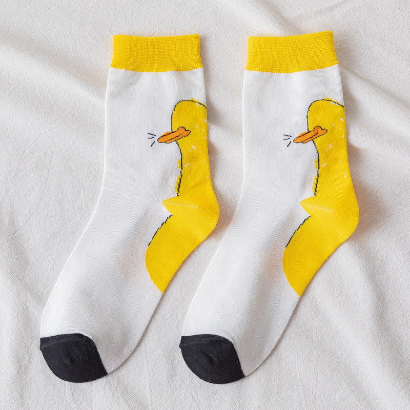 Cute duck cartoon japanese socks