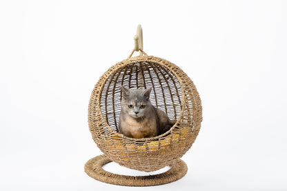 Woven Round Cat Litter Pet Bed Hanging Basket