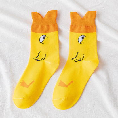 Cute duck cartoon japanese socks