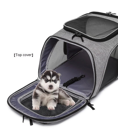 Extendable Pet Bag Large Capacity Dog Bag Portable Cat Backpack Foldable Cat Bag