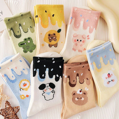 All-match Middle Tube Female Student Middle Tube Korean Style Sweet Cute Japanese Trendy Socks