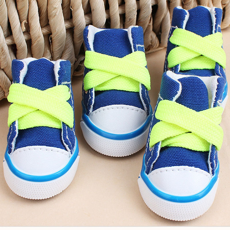 Canvas Candy Color Teddy Small Dog Pet Shoes