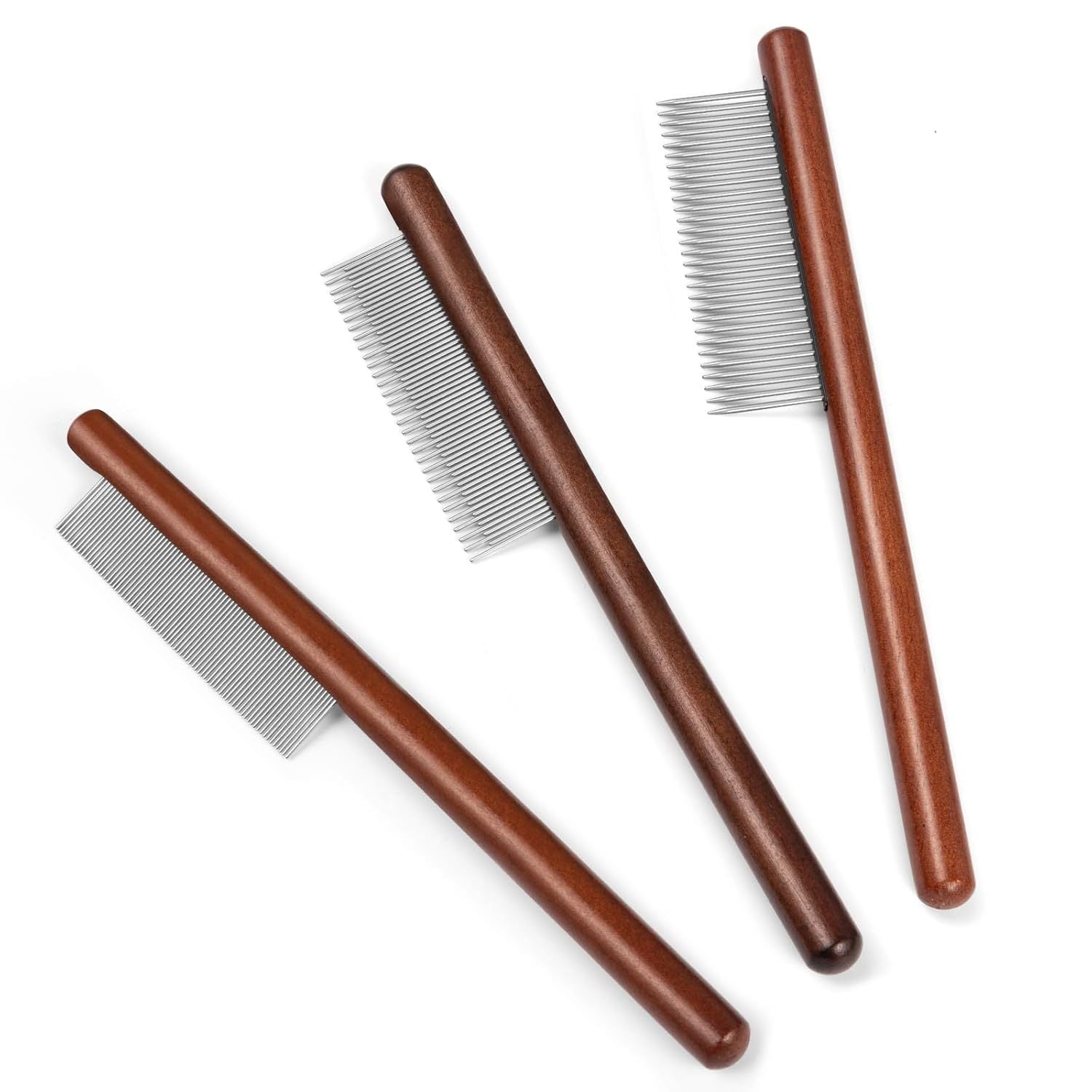 Wooden Handle Pet Comb Grooming Tool For Long And Short Haired Dog Cat And Other Pets